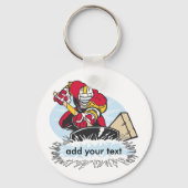 Aangepaste Hockey Player Sleutelhanger (Voorkant)