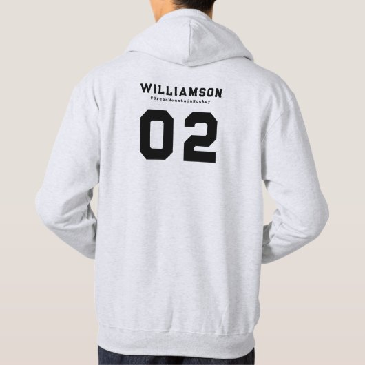 Aangepaste Hockey School Club League Naam Nummer Hoodie (Achterkant)