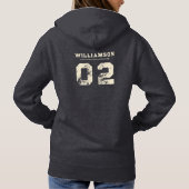 Aangepaste Hockey School Club League Naam Nummer Hoodie (Achterkant)