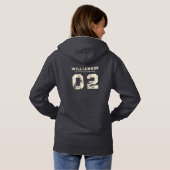 Aangepaste Hockey School Club League Naam Nummer Hoodie (Achterkant volledig)