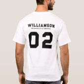 Aangepaste Hockey School Club League Naam Nummer T-shirt (Achterkant)