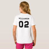 Aangepaste Hockey School Club League Naam Nummer T-shirt (Achterkant volledig)
