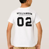 Aangepaste Hockey School Club League Naam Nummer T-shirt (Achterkant)