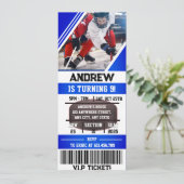 Aangepaste Hockey Ticket Sport Verjaardag met Foto Kaart (Staand voorkant)