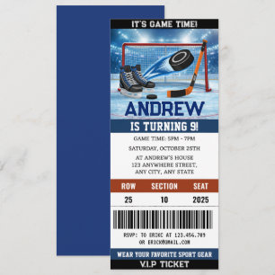 Aangepaste Hockey Ticket Verjaardagsdecoraties Kaart