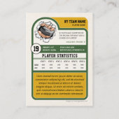 Aangepaste Hockey Trading Kaart, speler Kaart Contactkaartje (Achterkant)