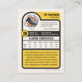 Aangepaste Hockey Trading Kaart, speler Kaart Contactkaartje (Achterkant)