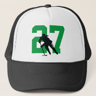 Aangepaste hockeyspeler voor vrouwen Zwart Groen Trucker Pet