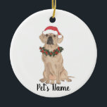 Aangepaste hoek keramisch ornament<br><div class="desc">Maak de mooie lijst dit jaar met een versiering van je favoriete puggle elf!</div>