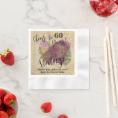 Aangepaste hoera voor 60 jaar servet (Insitu)