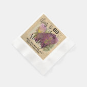 Aangepaste hoera voor 60 jaar servet (Hoek)