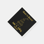 Aangepaste Hoera voor Voor Altijd Gepersonaliseerd Servet (Hoek)