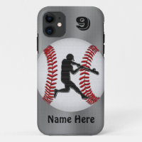 AANGEPASTE Hoesjes van iPhone Baseball NAAMNUMMER