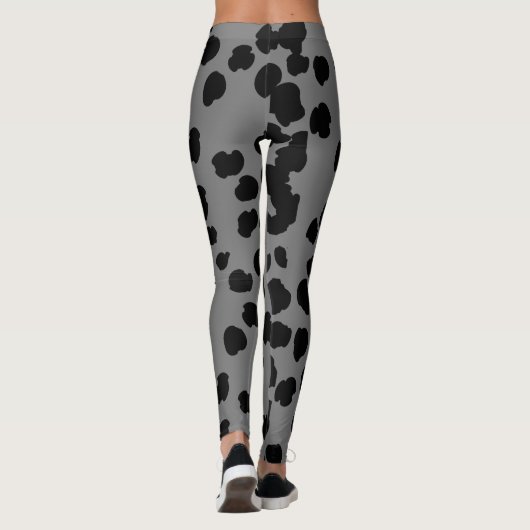 Aangepaste hoge taille Leopard Print Leggings Vrou (Achterkant)