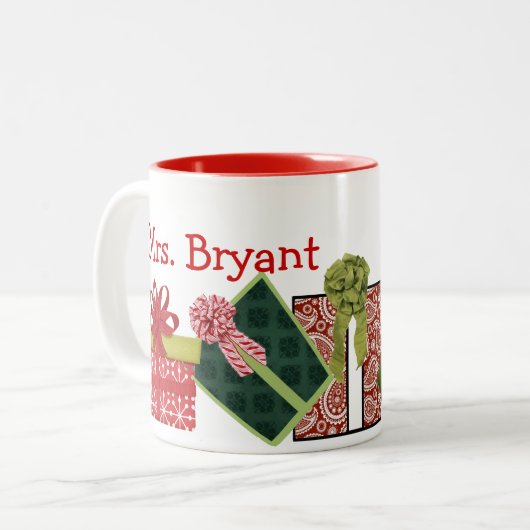 Aangepaste HOLIDAY COFFEE-MOK Tweekleurige Koffiemok (Voorkant links)