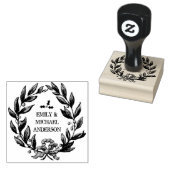 Aangepaste  Holly Berries kranszegel Rubberstempel (Gestempeld)