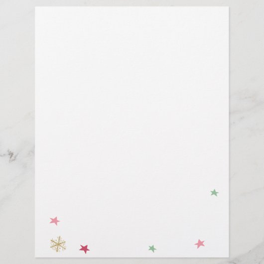 Aangepaste Holly Jolly Christmas Letterhead Briefhoofd (Achterkant)