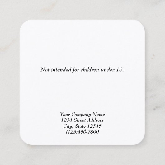 Aangepaste  Holly Lijst Oorbel Display Kaarten Contactkaartje (Achterkant)