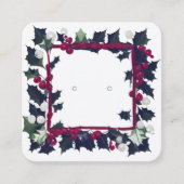 Aangepaste  Holly Lijst Oorbel Display Kaarten Contactkaartje (Voorkant)