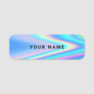Aangepaste Holografische Eenvoudige Minimalistisch Naamplaatje
