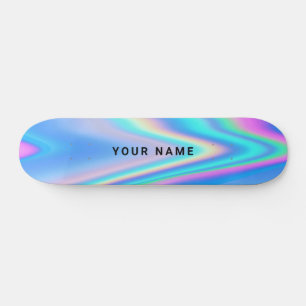 Aangepaste holografische eenvoudige naam persoonlijk skateboard