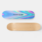 Aangepaste holografische eenvoudige naam persoonlijk skateboard (Horizontaal)
