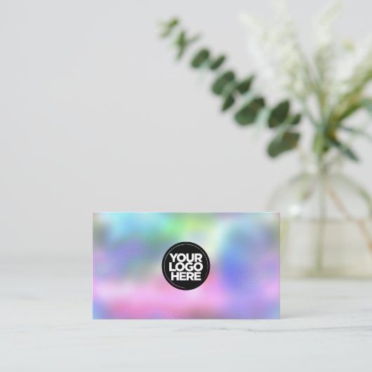 Aangepaste holografische iriserende logo-art visitekaartje (Staand voorkant)