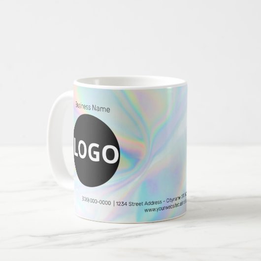 Aangepaste holografische Logo Koffiemok (Voorkant links)