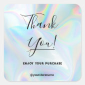 Aangepaste holografische Logo Vierkante Sticker (Voorkant)