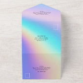 Aangepaste holografische moderne elegante all in one uitnodiging (Buitenkant)