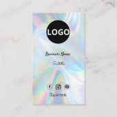 Aangepaste Holografische opaalsteen Logo Visitekaartje (Voorkant)