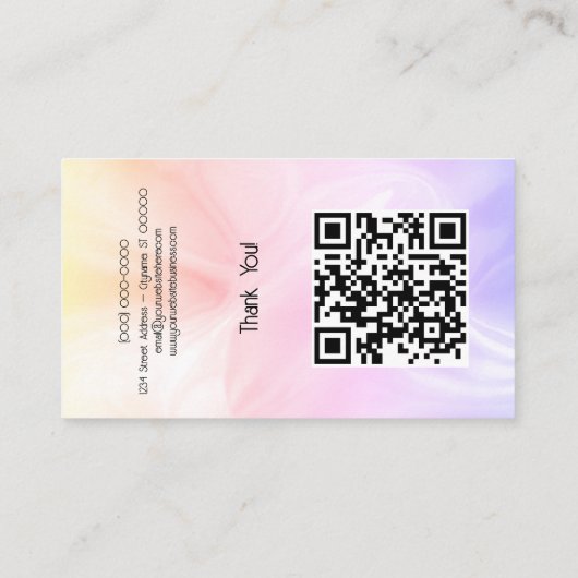 Aangepaste Holografische opaalsteen Logo Visitekaartje (Achterkant)