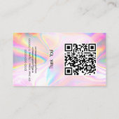 Aangepaste Holografische opaalsteen Logo Visitekaartje (Achterkant)