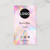 Aangepaste Holografische opaalsteen Logo Visitekaartje (Voorkant)