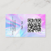 Aangepaste Holografische opaalsteen Logo Visitekaartje (Achterkant)