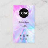 Aangepaste Holografische opaalsteen Logo Visitekaartje (Voorkant)