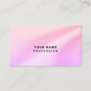 Aangepaste Holografische Pastel Sinaasappel Roze P Visitekaartje