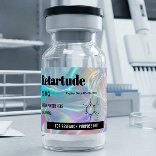 Aangepaste holografische peptide 10 ml flaconlabel etiket