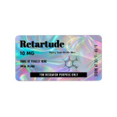 Aangepaste holografische peptide 10 ml flaconlabel etiket (Voorkant)
