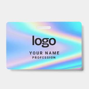 Aangepaste holografische werknemersnaam, logo, bar badge