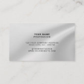 Aangepaste holografische zilvergrijs visitekaartje (Achterkant)