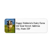 Aangepaste Holstein Koe Business Etiket (Voorkant)