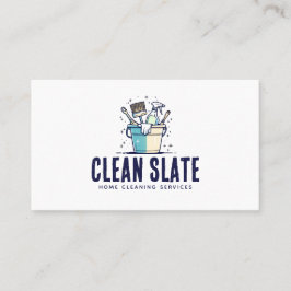 Aangepaste Home Cleaning Service QR Foto Medewerke Visitekaartje