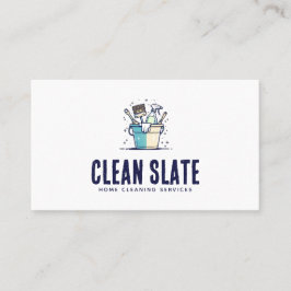 Aangepaste Home Cleaning Service QR Foto Medewerke Visitekaartje