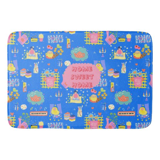 Aangepaste Home Sweet Home Badmat (Voorkant)