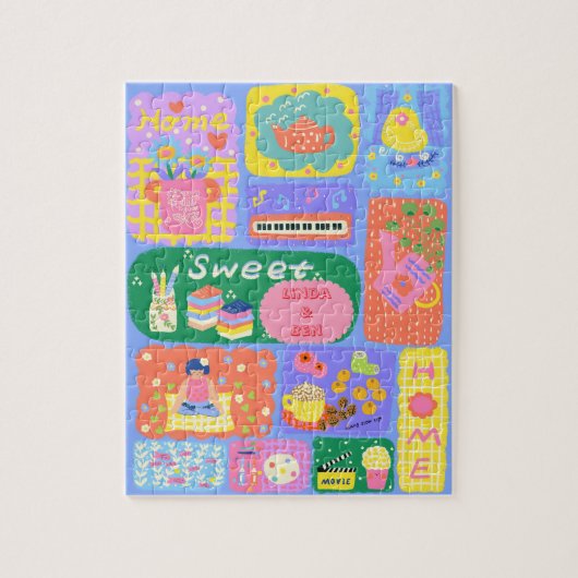Aangepaste Home Sweet Home Legpuzzel (Verticaal)
