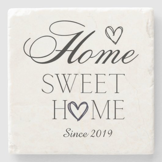 Aangepaste Home Sweet Home  Stenen Onderzetter (Voorkant)