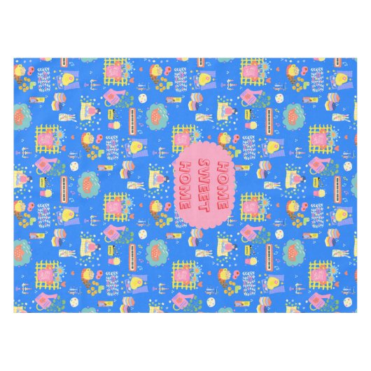 Aangepaste Home Sweet Home Tafelkleed (Voorkant (Horizontaal))