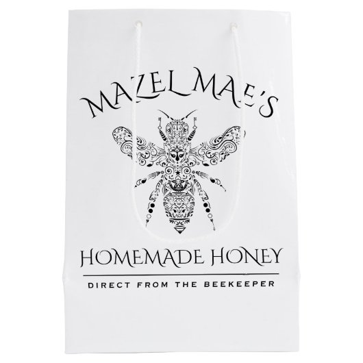 Aangepaste Homemade Honey Medium Cadeauzakje (Achterkant)