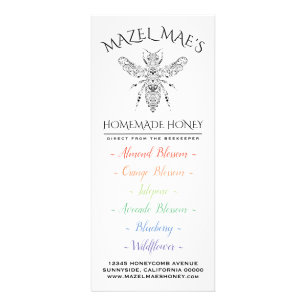 Aangepaste Homemade Honey Reclamekaart